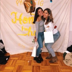 Grey off the shoulder top